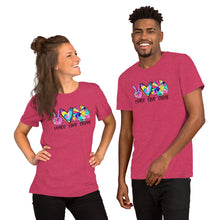Load image into Gallery viewer, Peace Love Cheer Colorful - Short-Sleeve Unisex T-Shirt