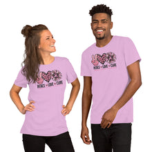 Load image into Gallery viewer, Peace Love Cheer Colorful - Short-Sleeve Unisex T-Shirt