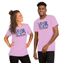 Load image into Gallery viewer, Peace Love Hope Suicide Prevention Tie Dye - Short-Sleeve Unisex T-Shirt