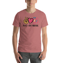 Load image into Gallery viewer, Peace Love Nursing 2 - Short-Sleeve Unisex T-Shirt