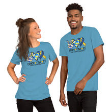 Load image into Gallery viewer, Peace Love T21 Down Syndrome Tie Dye - Short-Sleeve Unisex T-Shirt