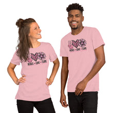 Load image into Gallery viewer, Peace Love Cheer Colorful - Short-Sleeve Unisex T-Shirt