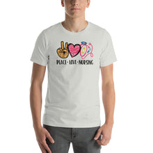 Load image into Gallery viewer, Peace Love Nursing 2 - Short-Sleeve Unisex T-Shirt