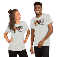 Load image into Gallery viewer, Peace-love-pumpkin - Short-Sleeve Unisex T-Shirt