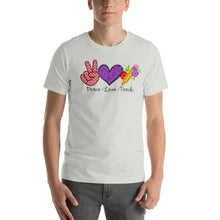 Load image into Gallery viewer, Peace-love-teach - Short-Sleeve Unisex T-Shirt