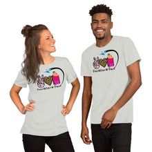 Load image into Gallery viewer, Peace-Love-Travel - Airplane Short-Sleeve Unisex T-Shirt