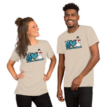 Load image into Gallery viewer, Peace Love Snowmen - Short-Sleeve Unisex T-Shirt