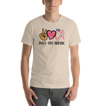 Load image into Gallery viewer, Peace Love Nursing 2 - Short-Sleeve Unisex T-Shirt