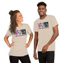 Load image into Gallery viewer, Peace Love Radiology Colorful - Short-Sleeve Unisex T-Shirt