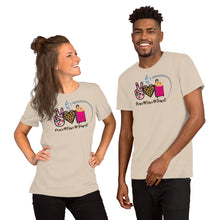 Load image into Gallery viewer, Peace - Love - Travel Short-Sleeve Unisex T-Shirt
