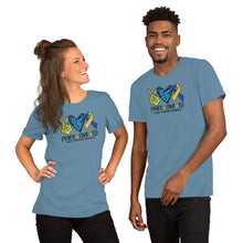Load image into Gallery viewer, Peace Love T21 Down Syndrome Leopard - Short-Sleeve Unisex T-Shirt
