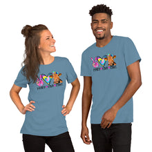 Load image into Gallery viewer, Peace Love Cows Colorful - Short-Sleeve Unisex T-Shirt