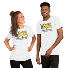 Load image into Gallery viewer, Peace Love Cure Childhood Tie Dye - Short-Sleeve Unisex T-Shirt