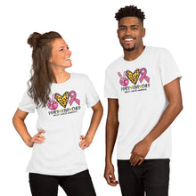 Load image into Gallery viewer, Peace Love Cure Breast Cancer Leopard - Short-Sleeve Unisex T-Shirt