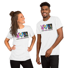 Load image into Gallery viewer, Peace Love Radiology Colorful - Short-Sleeve Unisex T-Shirt