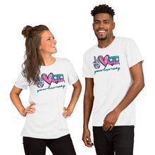 Load image into Gallery viewer, peace-love-camp 2 - Short-Sleeve Unisex T-Shirt