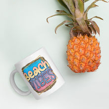 Load image into Gallery viewer, Beach Vibes White glossy mug