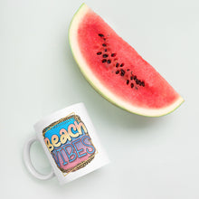 Load image into Gallery viewer, Beach Vibes White glossy mug