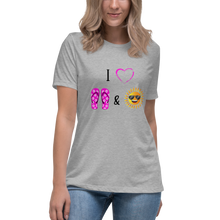 Load image into Gallery viewer, Flip Flops and Sunshine Women's Relaxed T-Shirt