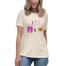 Load image into Gallery viewer, Flip Flops and Sunshine Women's Relaxed T-Shirt