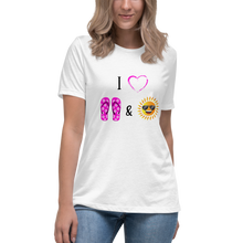 Load image into Gallery viewer, Flip Flops and Sunshine Women's Relaxed T-Shirt