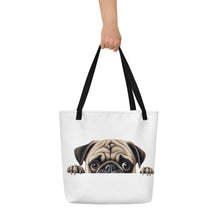 Load image into Gallery viewer, Pug - All-Over Print Large Tote Bag
