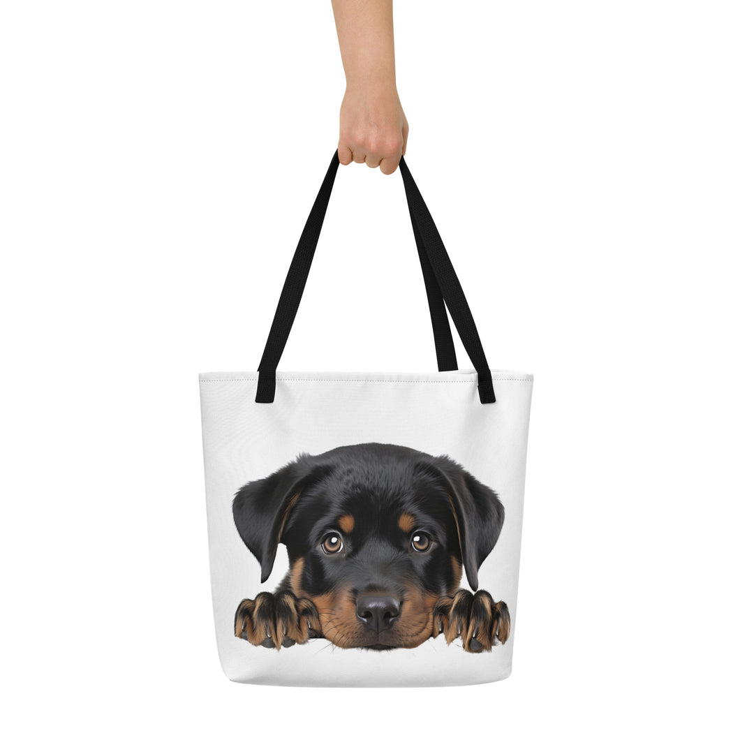 Rottweiler - All-Over Print Large Tote Bag