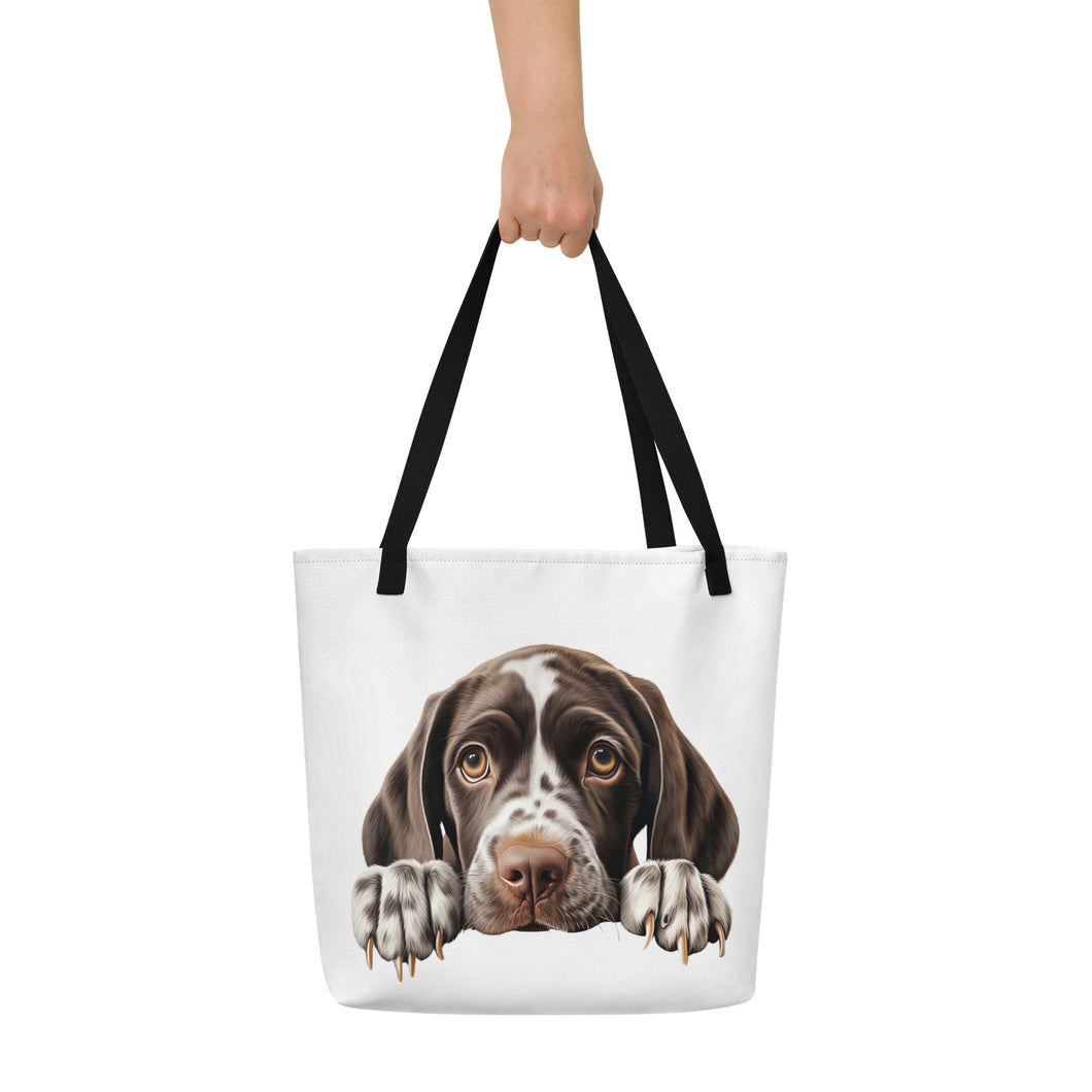 German Shorthaired Pointer - All-Over Print Large Tote Bag