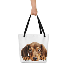 Load image into Gallery viewer, Dachshund - All-Over Print Large Tote Bag
