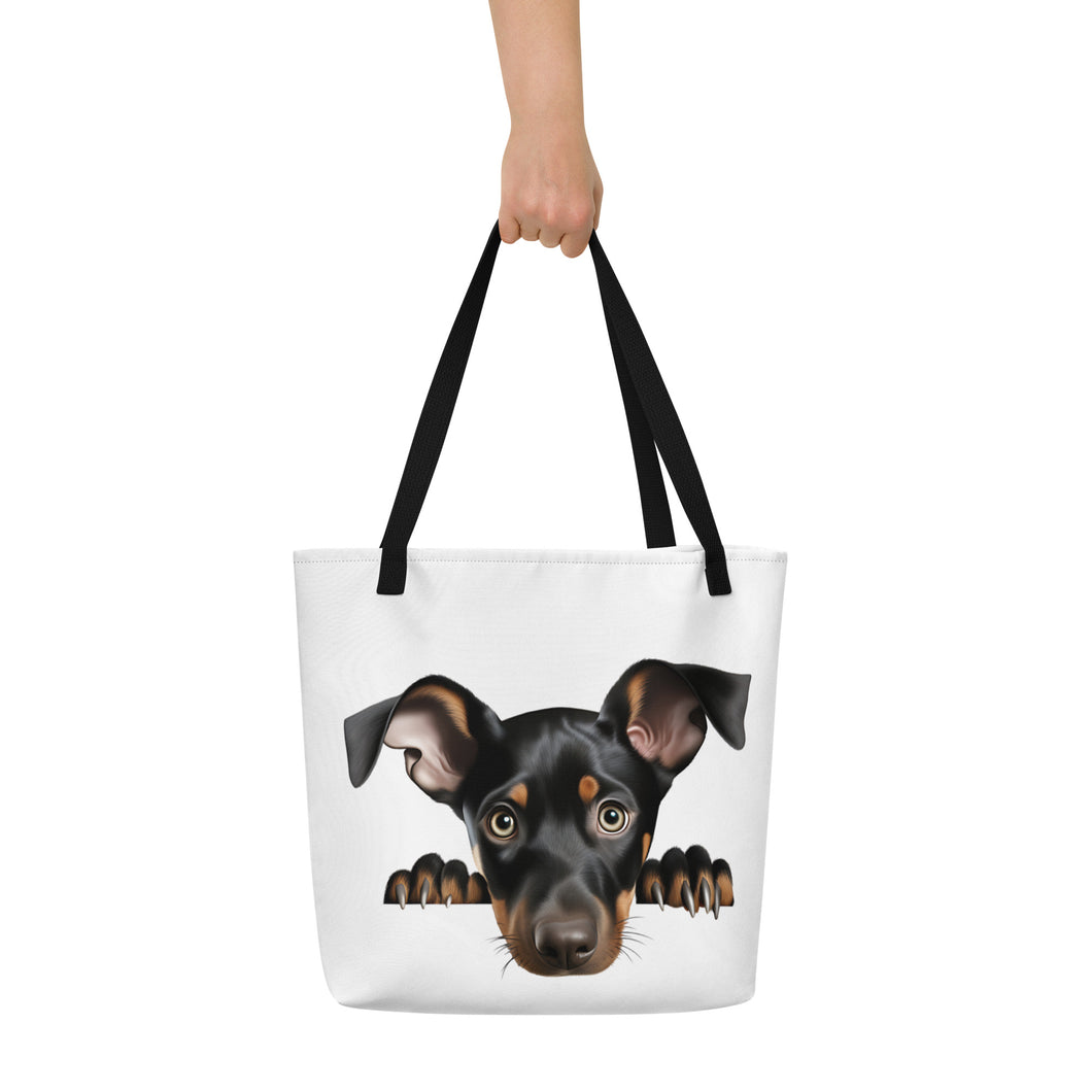 Doberman Pinscher - All-Over Print Large Tote Bag