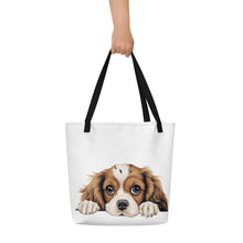 Load image into Gallery viewer, Cavalier King Charles Spaniel - All-Over Print Large Tote Bag
