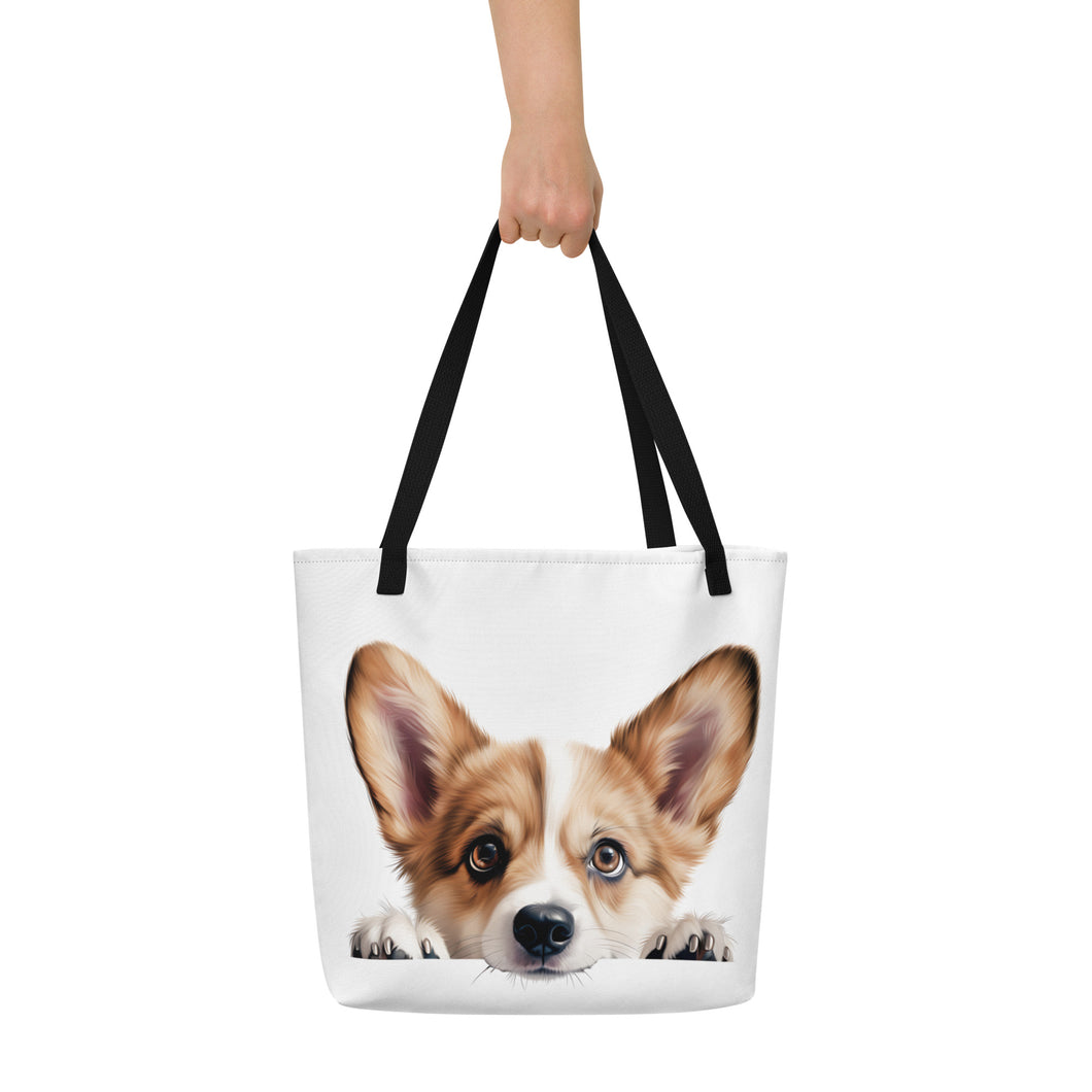 Corgi - All-Over Print Large Tote Bag