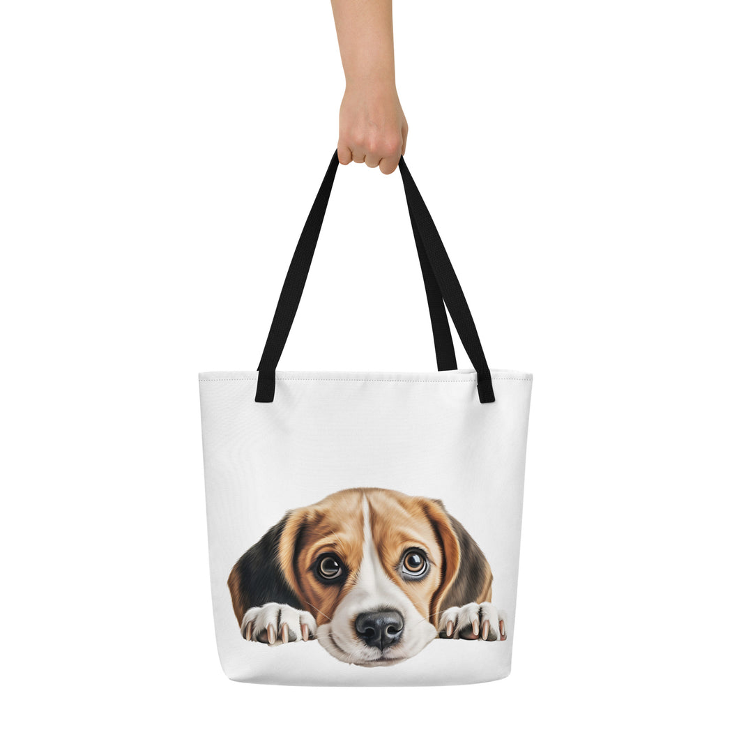 Beagle - All-Over Print Large Tote Bag