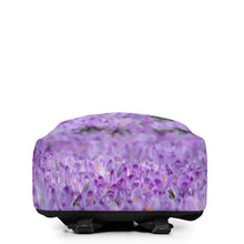 Load image into Gallery viewer, Purple Flowers Minimalist Backpack
