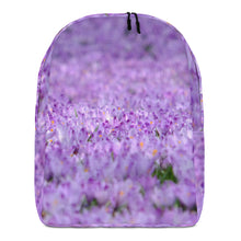 Load image into Gallery viewer, Purple Flowers Minimalist Backpack
