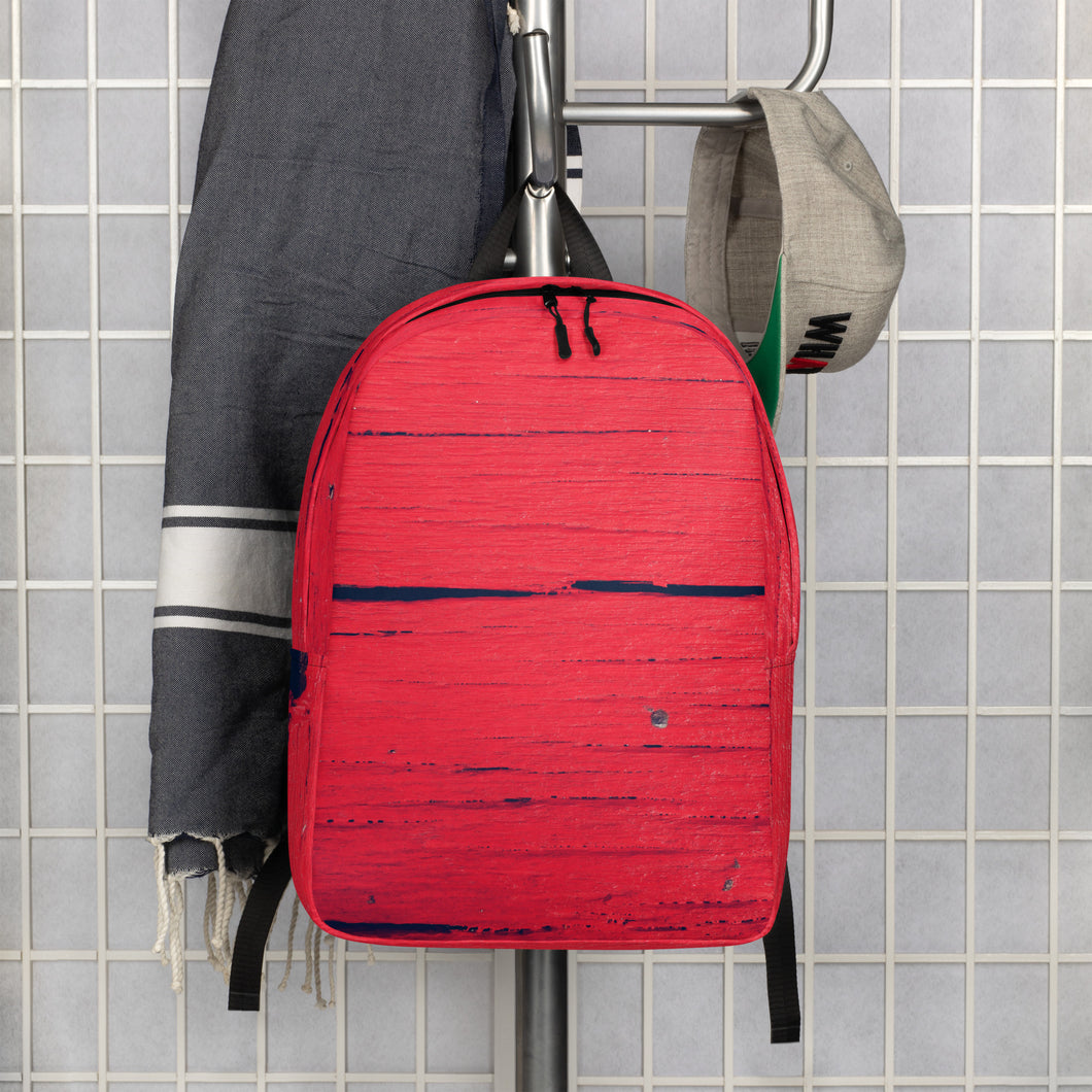 Red Wood Minimalist Backpack
