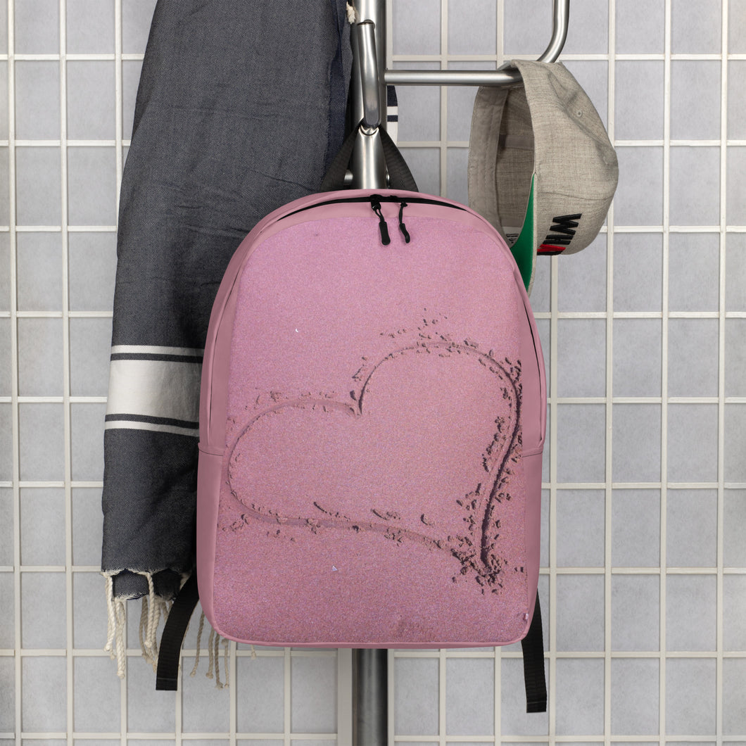 Pink Heart Minimalist Backpack