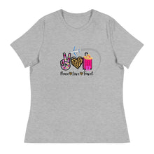 Load image into Gallery viewer, Peace Love Travel - Women&#39;s Relaxed T-Shirt
