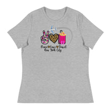 Load image into Gallery viewer, Peace Love Travel - New York City - Women&#39;s Relaxed T-Shirt
