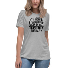 Load image into Gallery viewer, Camping is my Favorite Therapy - Women&#39;s Relaxed T-Shirt
