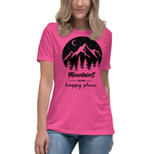 Load image into Gallery viewer, Mountains are my happy place Women&#39;s Relaxed T-Shirt
