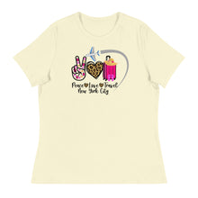 Load image into Gallery viewer, Peace Love Travel - New York City - Women&#39;s Relaxed T-Shirt
