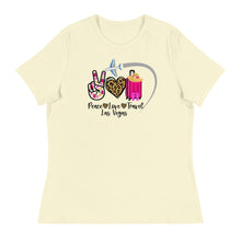 Load image into Gallery viewer, Peace Love Travel - Las Vegas - Women&#39;s Relaxed T-Shirt
