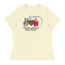 Load image into Gallery viewer, Peace Love Travel - Destin, FL - Women&#39;s Relaxed T-Shirt
