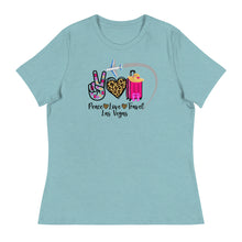 Load image into Gallery viewer, Peace Love Travel - Las Vegas - Women&#39;s Relaxed T-Shirt
