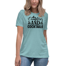 Load image into Gallery viewer, Campfires and Cocktails - Women&#39;s Relaxed T-Shirt
