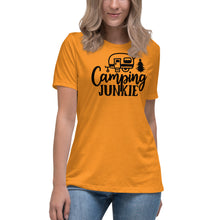 Load image into Gallery viewer, Camping Junkie - Women&#39;s Relaxed T-Shirt
