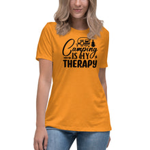 Load image into Gallery viewer, Camping is my Therapy - Women&#39;s Relaxed T-Shirt
