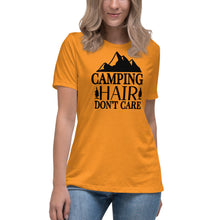 Load image into Gallery viewer, Camping Hair Don&#39;t Care - Women&#39;s Relaxed T-Shirt
