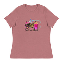 Load image into Gallery viewer, Peace Love Travel - Women&#39;s Relaxed T-Shirt
